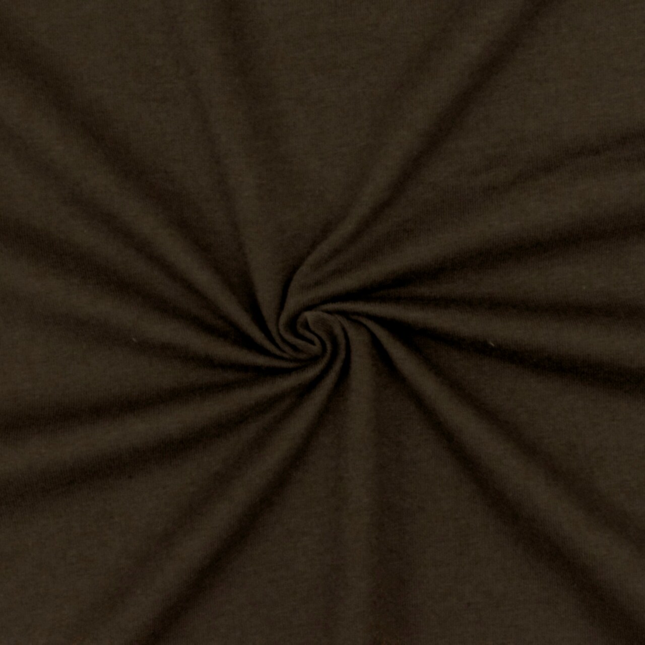 Dark Choco Brown Solid Stretch Cotton Jersey Knit Fabric By the Yard